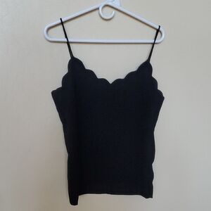 English Factory Black Scalloped Camisole